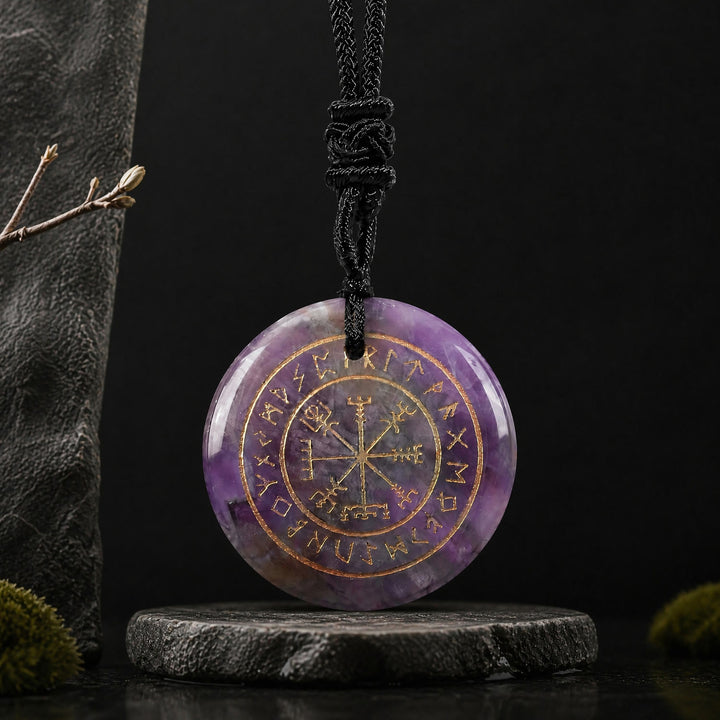 FREE Today: Vegvisir Rune Guidance Crystal Necklace - Amethyst - image 7