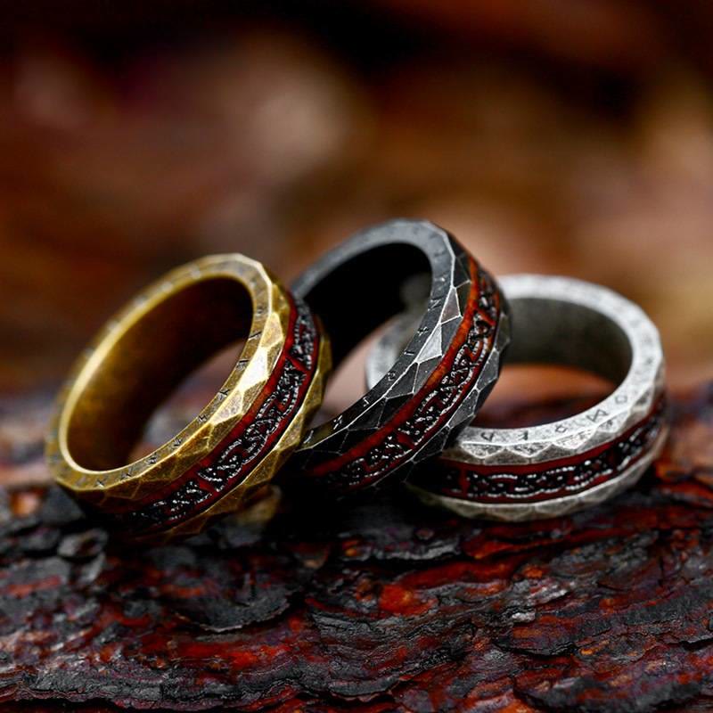 FREE Today: Norse Runes Wolf Raven Tree of Life Viking Stainless Steel Ring - image 0