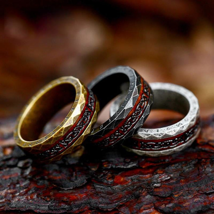 FREE Today: Norse Runes Wolf Raven Tree of Life Viking Stainless Steel Ring - image 0