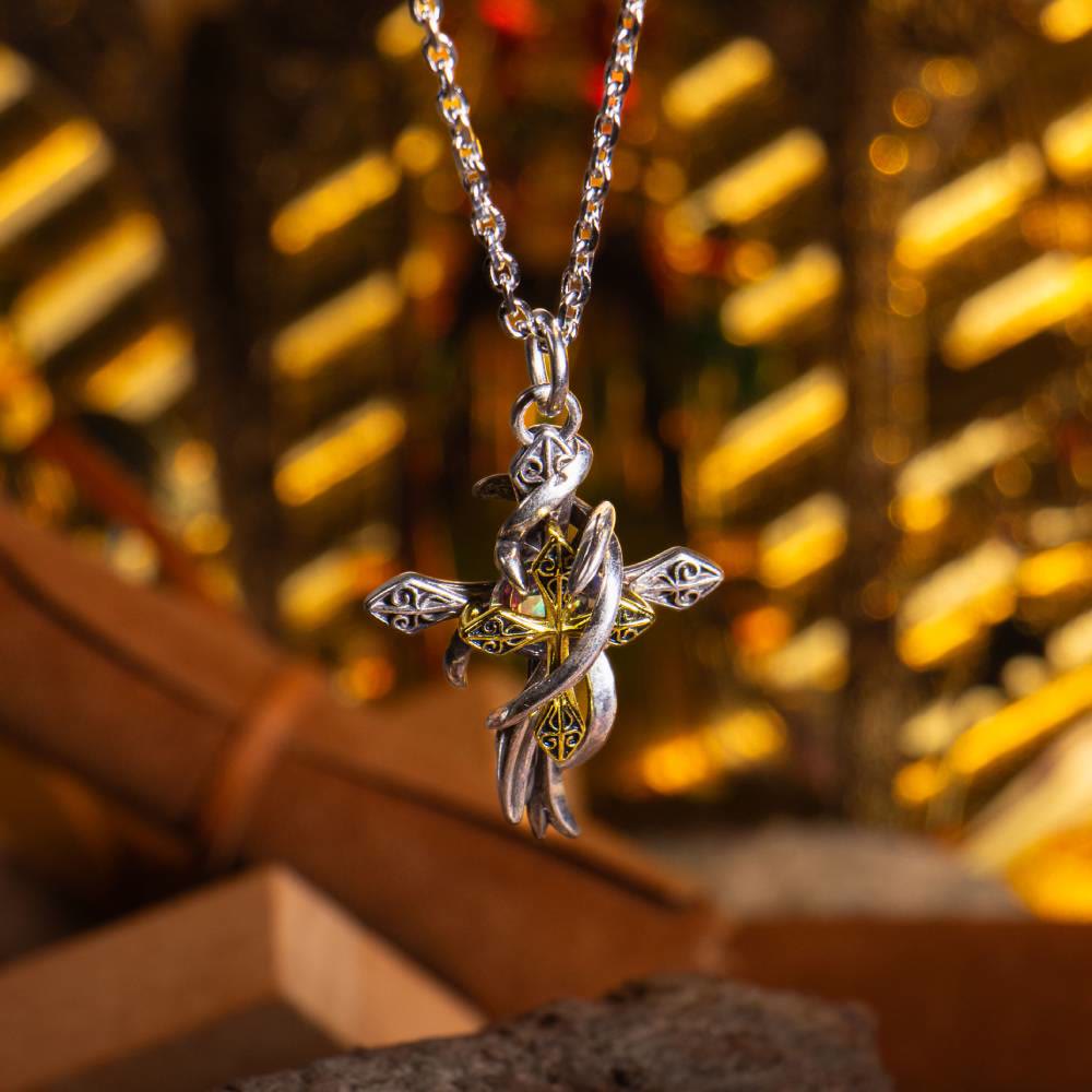FREE Today: Two-Tone Design Cross Necklace - image 2
