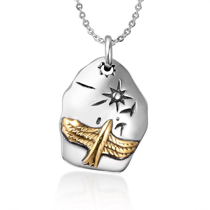 FREE Today: Flying Eagle Double Leaf Pendant Amulet Necklace - Style 2 - image 11