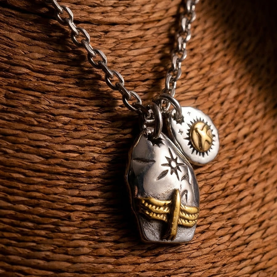 FREE Today: Flying Eagle Double Leaf Pendant Amulet Necklace - image 17