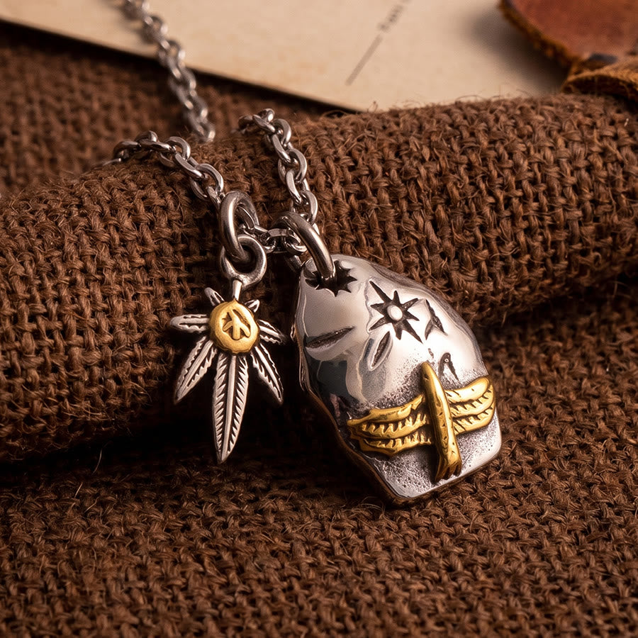 FREE Today: Flying Eagle Double Leaf Pendant Amulet Necklace - image 0