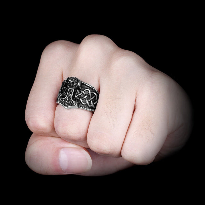 FREE Today: Titanium Steel Viking Mjölnir Thor's Hammer Ring - image 2