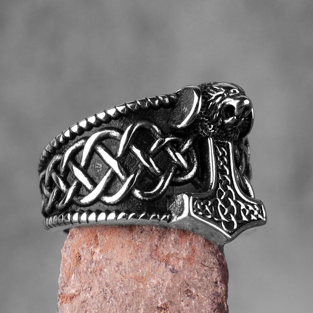 FREE Today: Titanium Steel Viking Mjölnir Thor's Hammer Ring - image 4