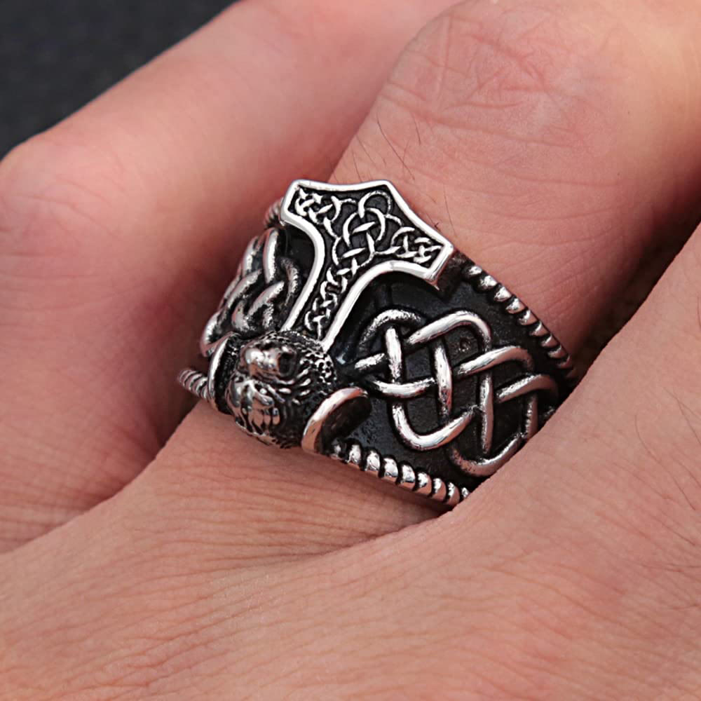 FREE Today: Titanium Steel Viking Mjölnir Thor's Hammer Ring - image 1