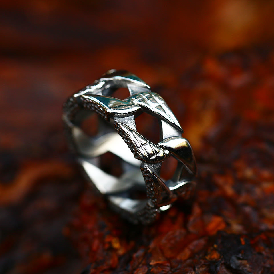 FREE Today: Titanium Steel Openwork Chain Design Ring - image 3