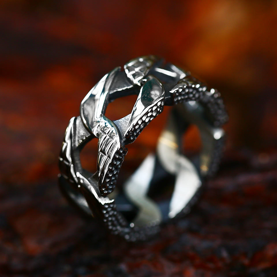 FREE Today: Titanium Steel Openwork Chain Design Ring - US 13 - image 0