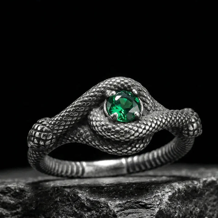 FREE Today: Snake Green Stone Viper Men's Stainless Steel Ring - image 8