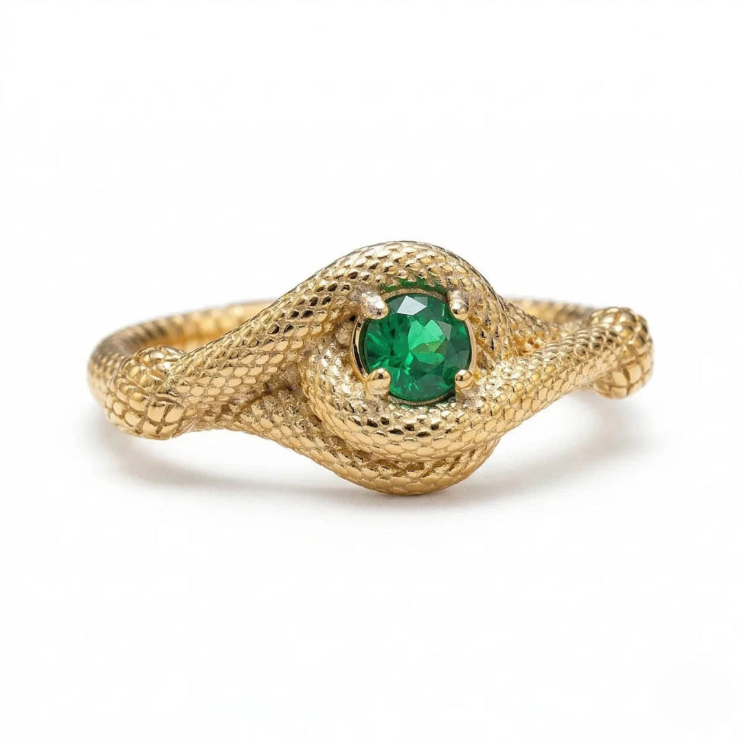 FREE Today: Snake Green Stone Viper Men's Stainless Steel Ring - image 3