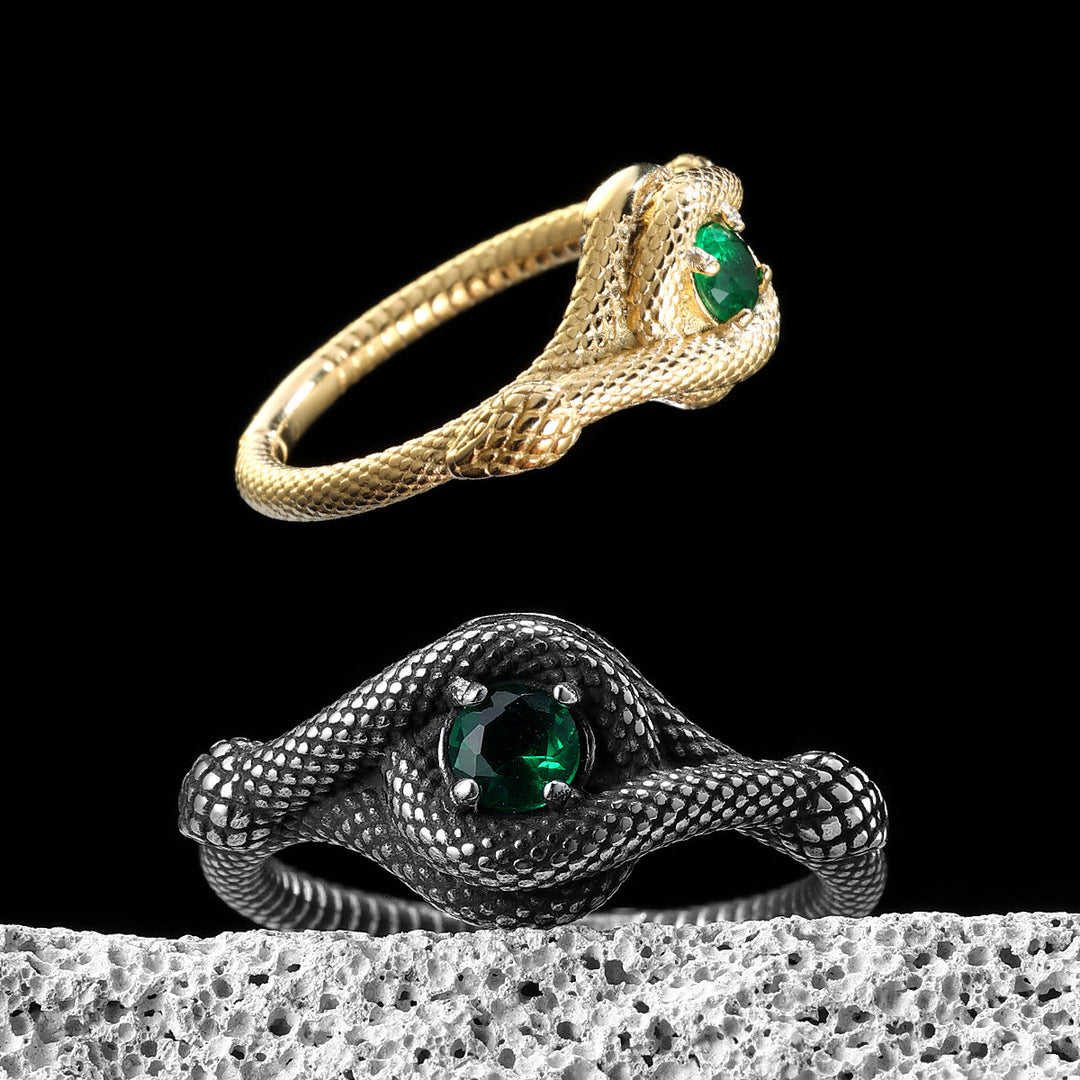 FREE Today: Snake Green Stone Viper Men's Stainless Steel Ring - image 13
