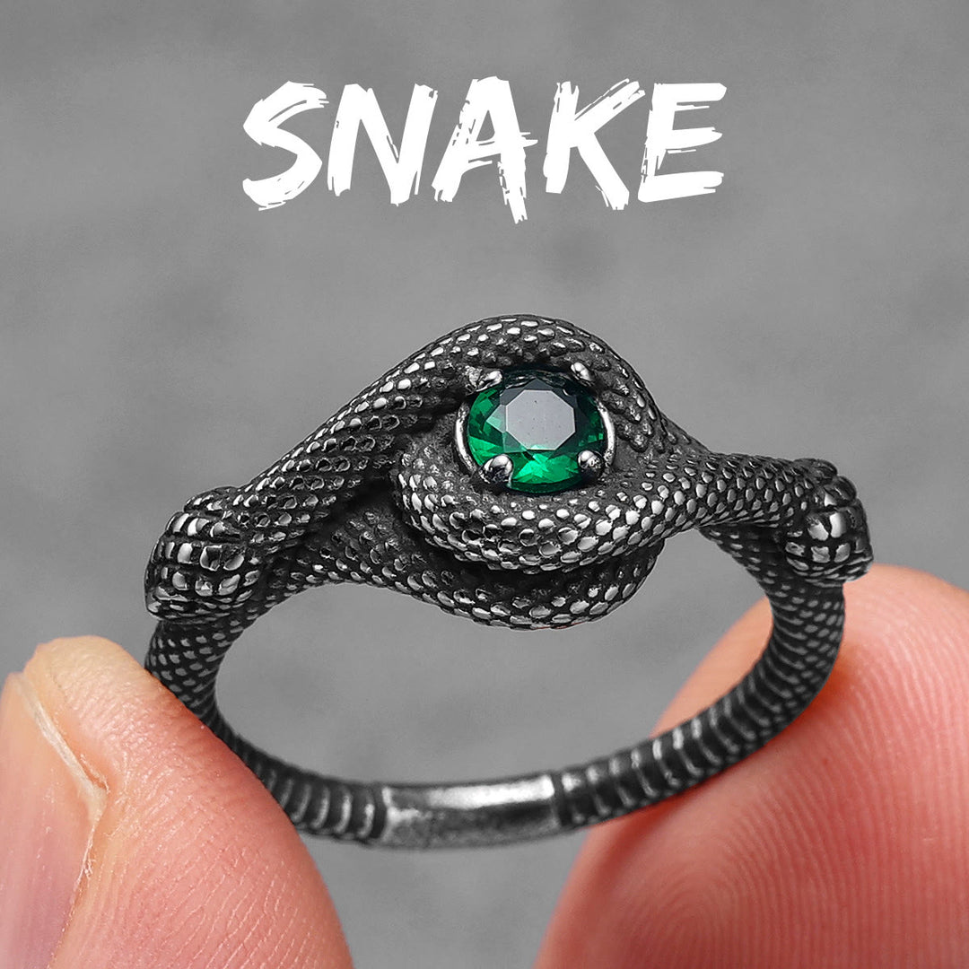 FREE Today: Snake Green Stone Viper Men's Stainless Steel Ring - image 6
