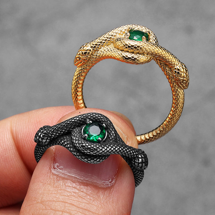 FREE Today: Snake Green Stone Viper Men's Stainless Steel Ring - image 14