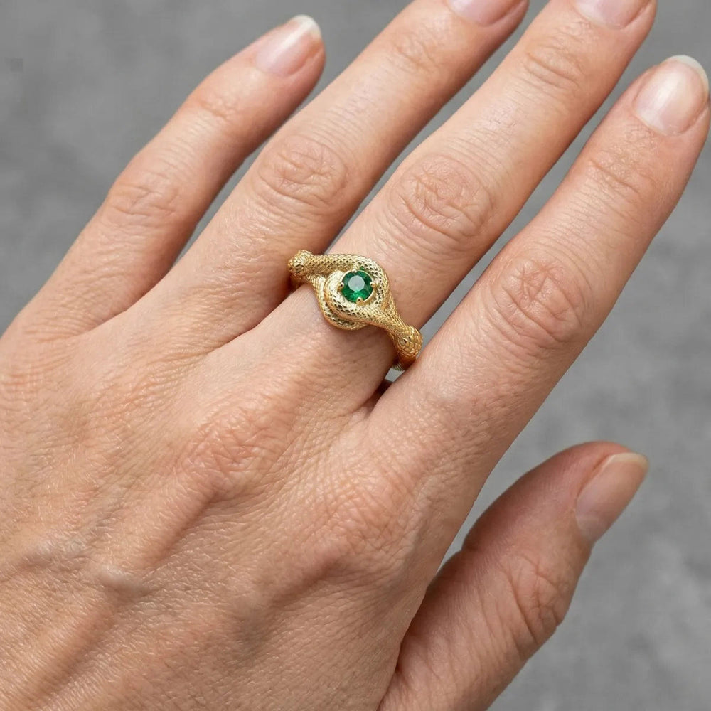 FREE Today: Snake Green Stone Viper Men's Stainless Steel Ring - image 1