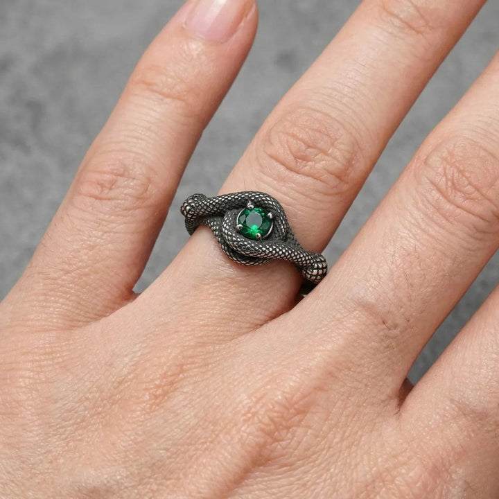 FREE Today: Snake Green Stone Viper Men's Stainless Steel Ring - image 5