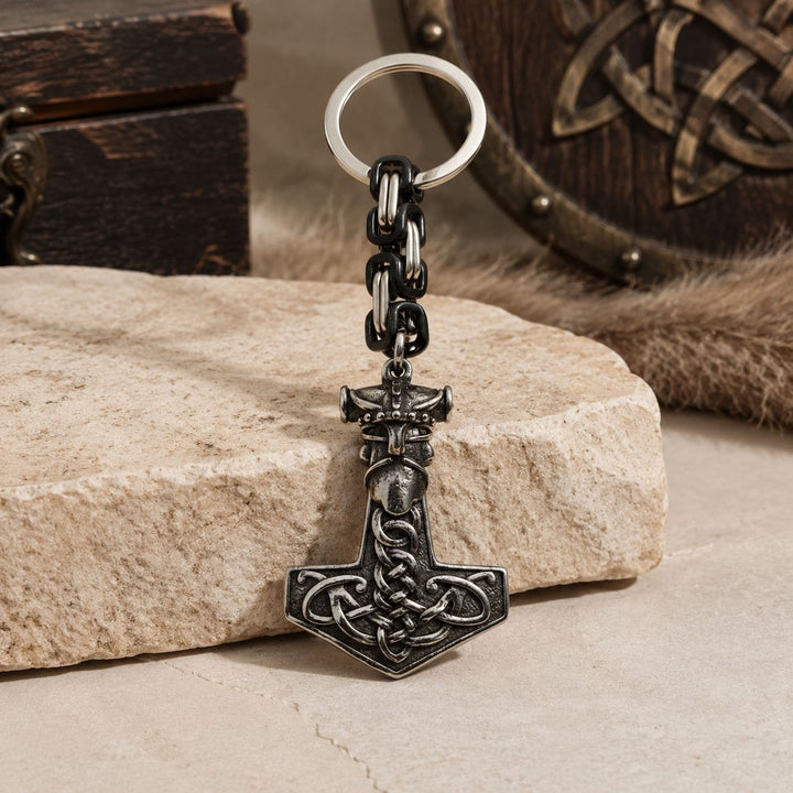 FREE Today: Viking Thors Hammer Mjölnir Ship Anchor Chain Design Keychain - Thor's Hammer - image 0