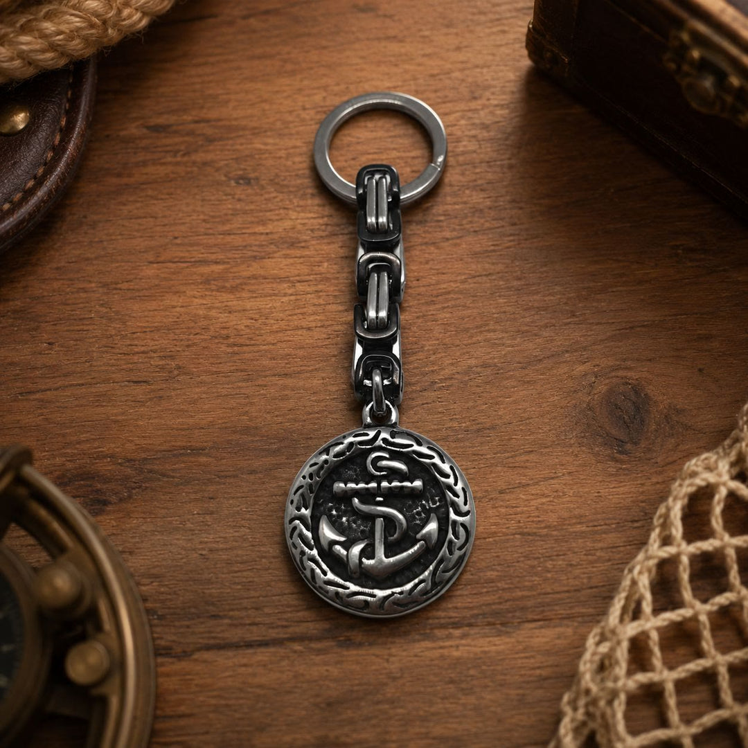 FREE Today: Viking Thors Hammer Mjölnir Ship Anchor Chain Design Keychain - Anchor - image 4