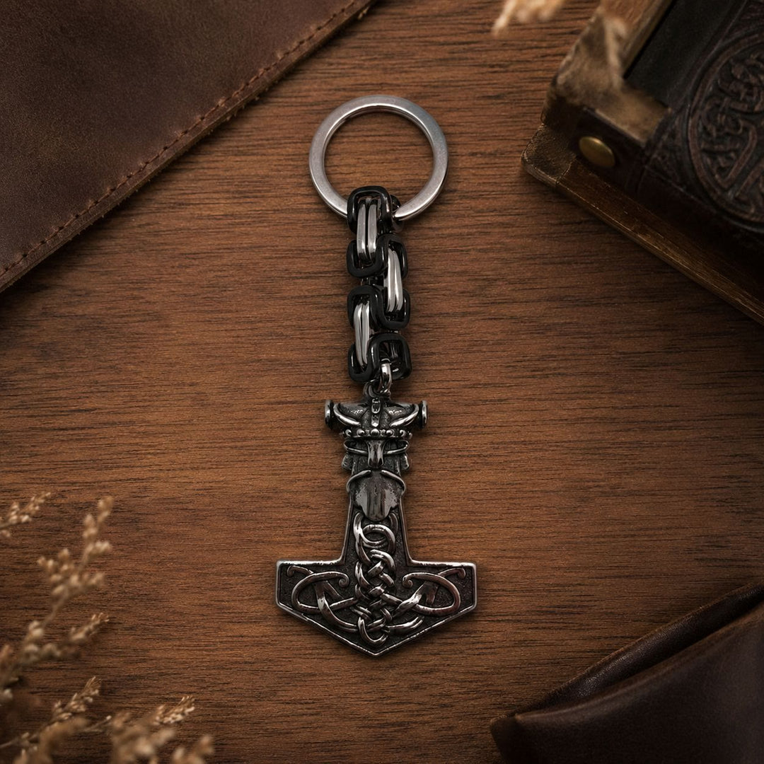 FREE Today: Viking Thors Hammer Mjölnir Ship Anchor Chain Design Keychain - image 1