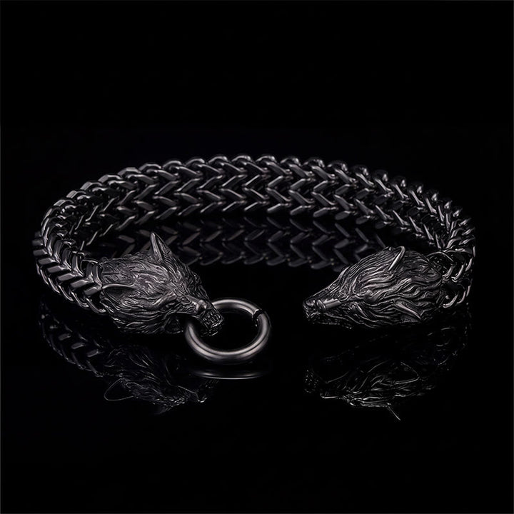 FREE Today: Stainless Steel Wolf Head Viking Bracelet-Fenrir - image 12