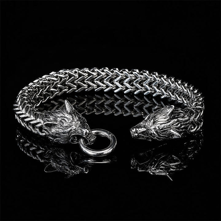 FREE Today: Stainless Steel Wolf Head Viking Bracelet-Fenrir - image 5