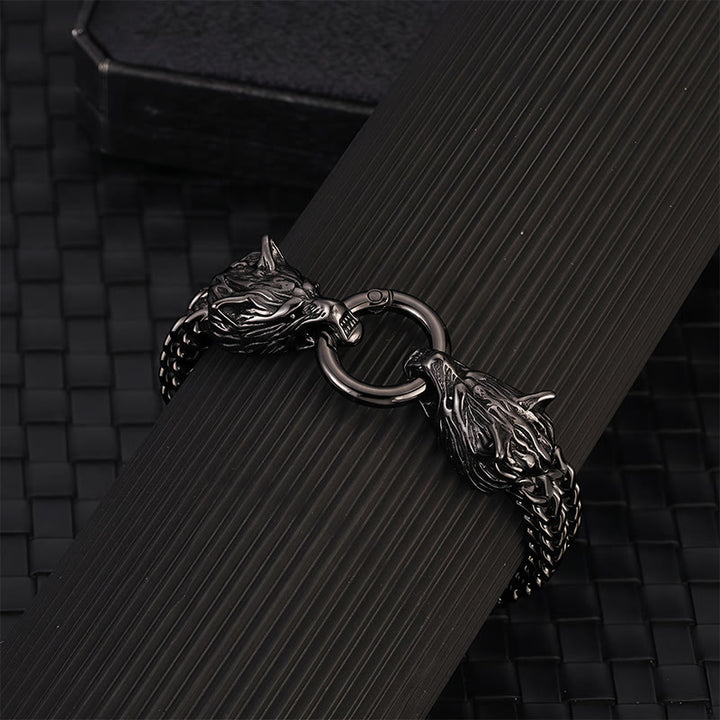 FREE Today: Stainless Steel Wolf Head Viking Bracelet-Fenrir - image 13
