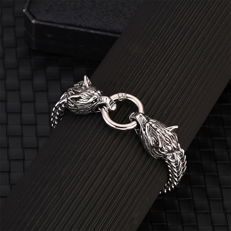 FREE Today: Stainless Steel Wolf Head Viking Bracelet-Fenrir - image 6