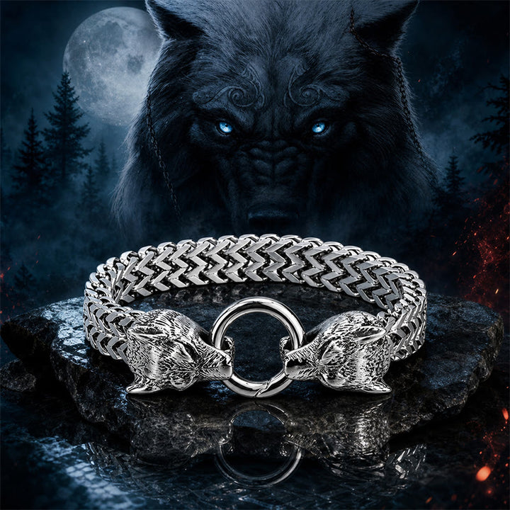 FREE Today: Stainless Steel Wolf Head Viking Bracelet-Fenrir - image 4