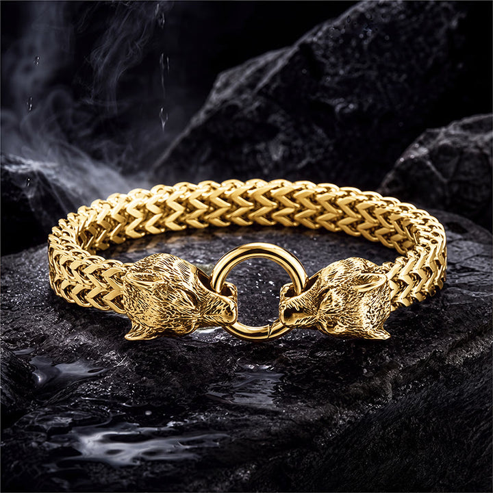 FREE Today: Stainless Steel Wolf Head Viking Bracelet-Fenrir - image 21