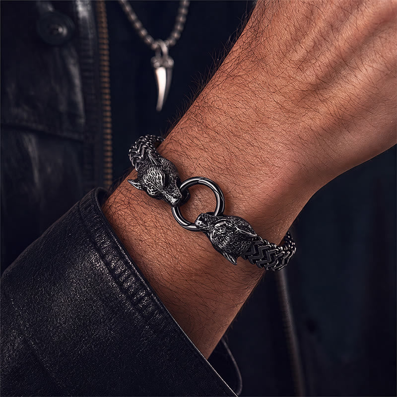 FREE Today: Stainless Steel Wolf Head Viking Bracelet-Fenrir - image 9