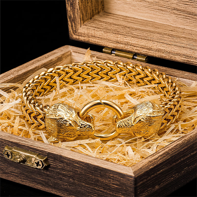 FREE Today: Stainless Steel Wolf Head Viking Bracelet-Fenrir - image 17