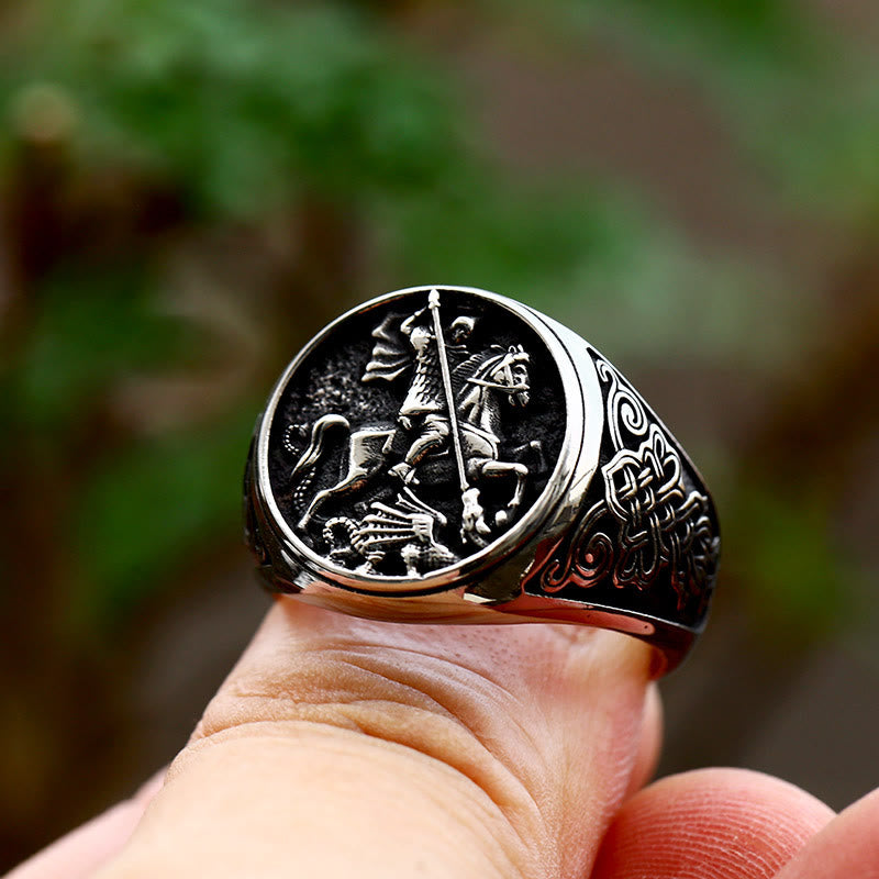 FREE Today: St George SlayingThe Dragon Signet Ring - image 1