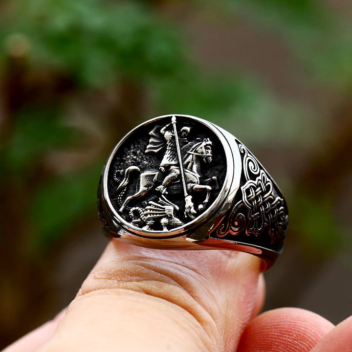 FREE Today: St George SlayingThe Dragon Signet Ring - image 1