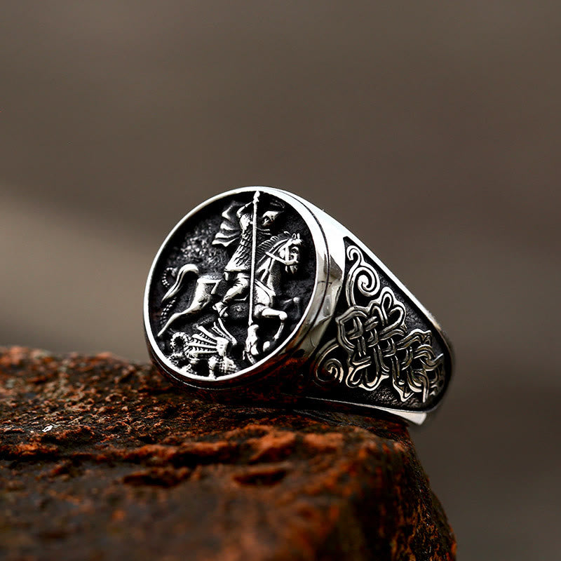 FREE Today: St George SlayingThe Dragon Signet Ring - US 13 - image 0