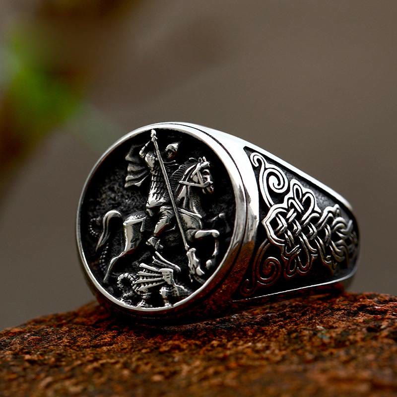 FREE Today: St George SlayingThe Dragon Signet Ring - image 3