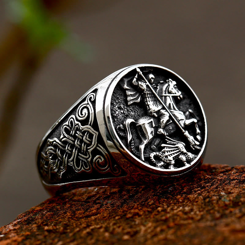 FREE Today: St George SlayingThe Dragon Signet Ring - image 2