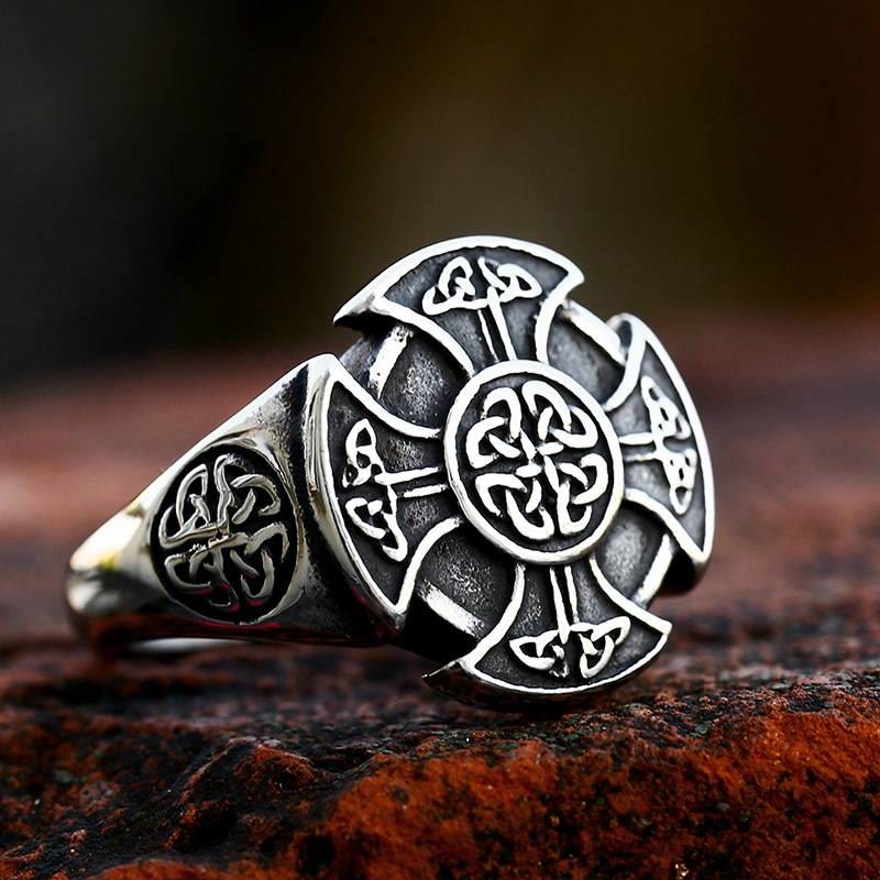 FREE Today: Nordic Viking Cross Celtic Knot Titanium Steel Ring - image 7