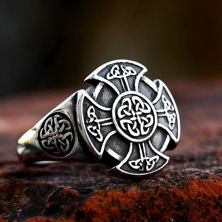 FREE Today: Nordic Viking Cross Celtic Knot Titanium Steel Ring - image 7