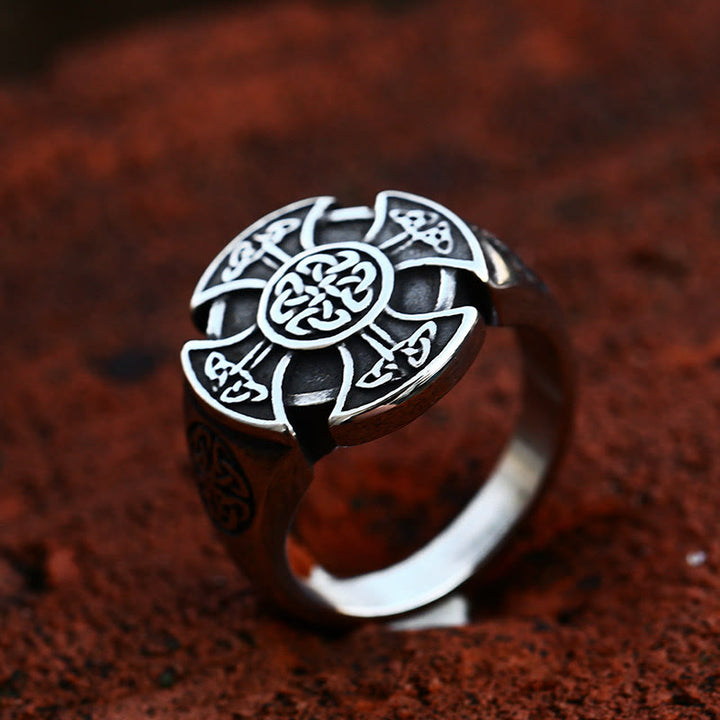 FREE Today: Nordic Viking Cross Celtic Knot Titanium Steel Ring - image 8