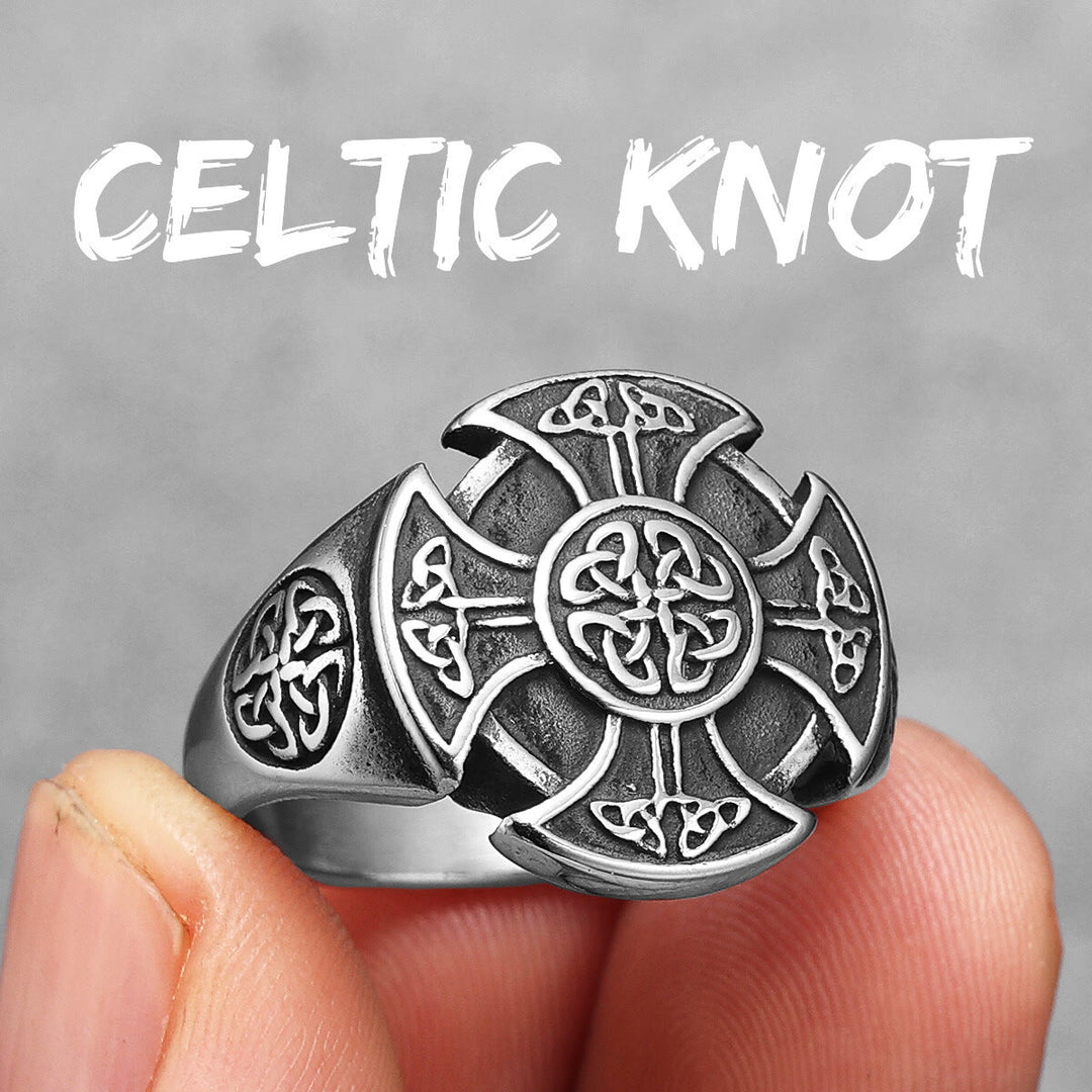 FREE Today: Nordic Viking Cross Celtic Knot Titanium Steel Ring - image 6
