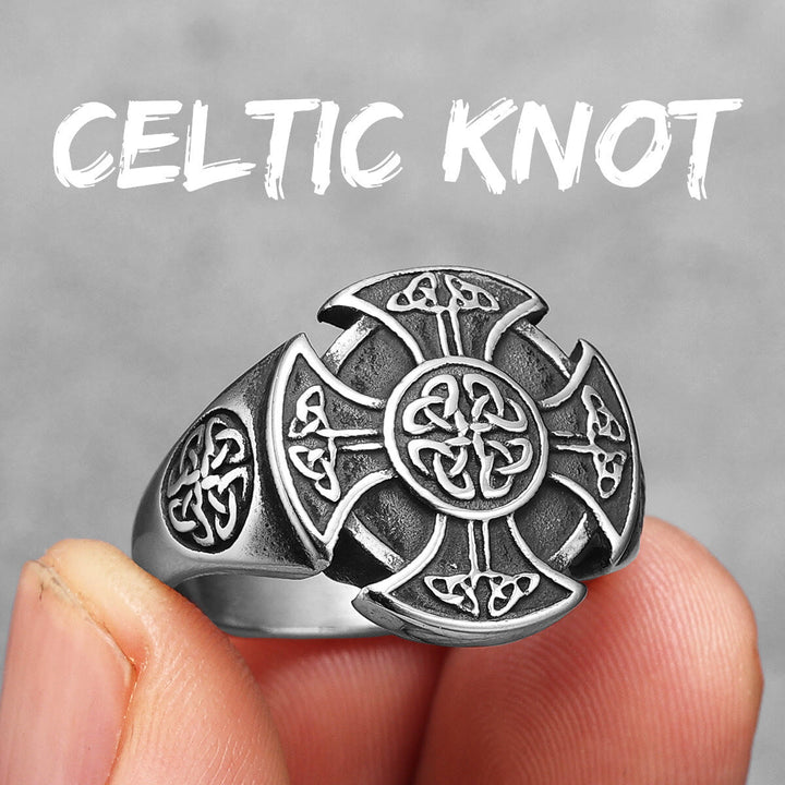 FREE Today: Nordic Viking Cross Celtic Knot Titanium Steel Ring - image 6