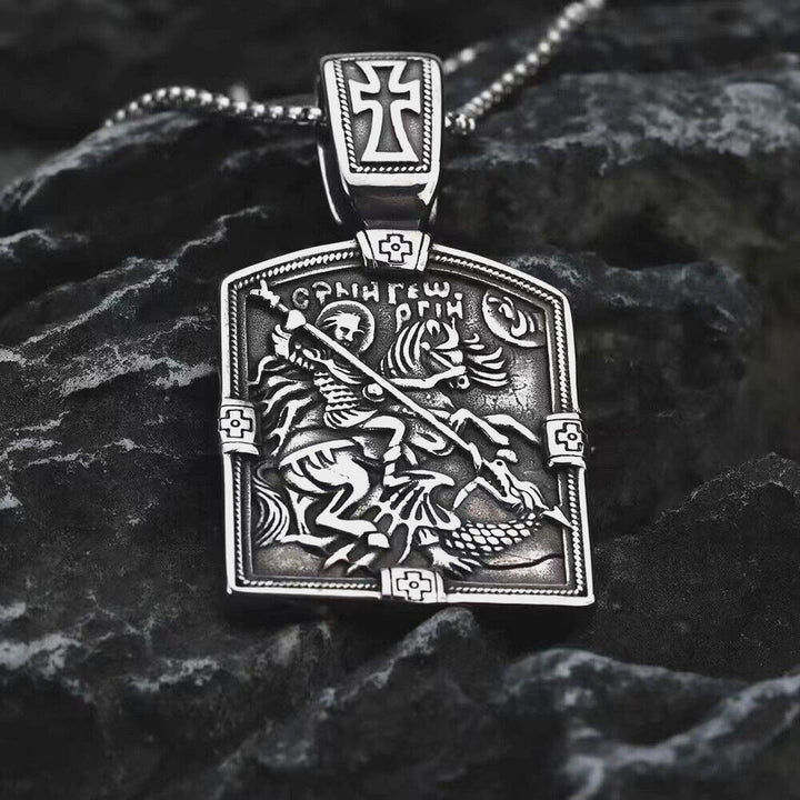 FREE Today: St George Slaying The Dragon Knight Pendant Necklace - image 5