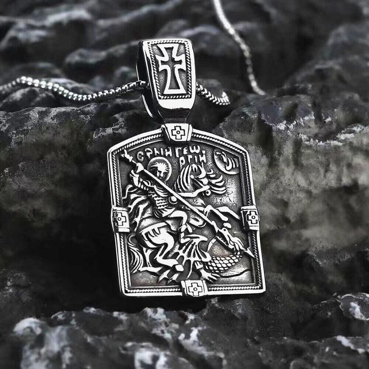 FREE Today: St George Slaying The Dragon Knight Pendant Necklace - image 6