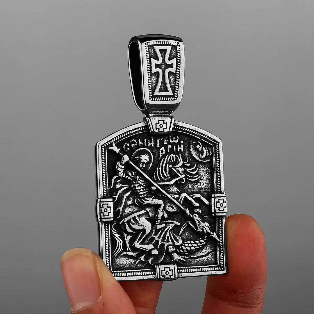 FREE Today: St George Slaying The Dragon Knight Pendant Necklace - image 8