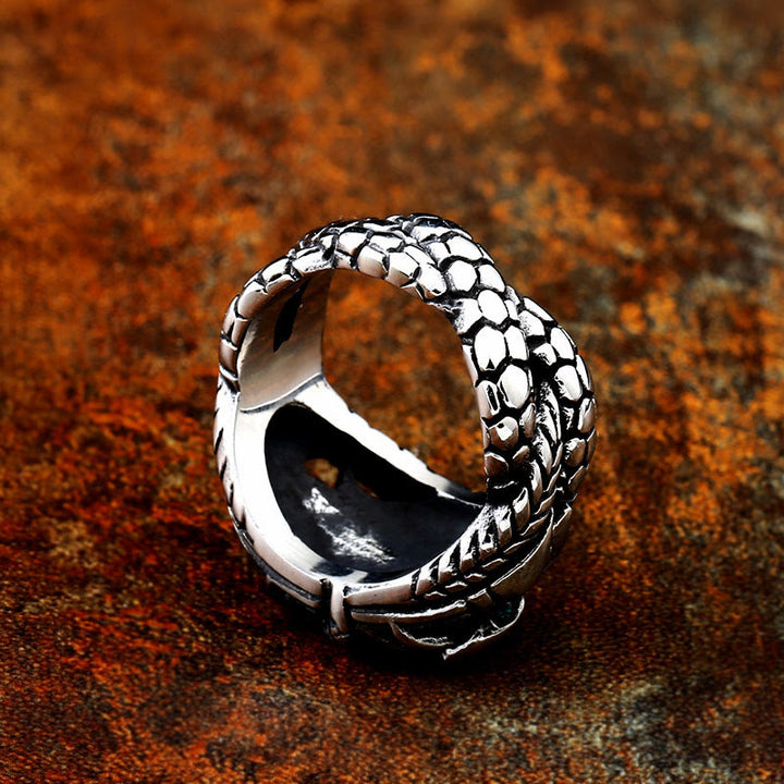 FREE Today: Devils Eye Stainless Steel Green Gemstone Snake Serpent Ring - image 5