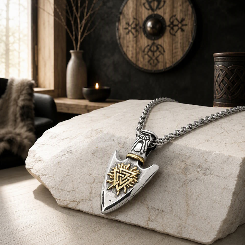 FREE Today: Viking Odin's Triangle Valknut Arrow Necklace - image 5