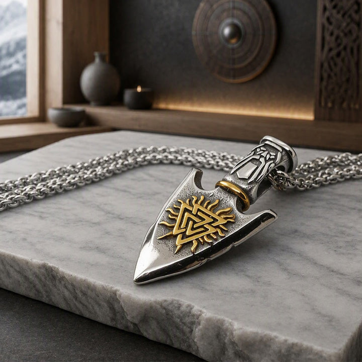 FREE Today: Viking Odin's Triangle Valknut Arrow Necklace - image 3