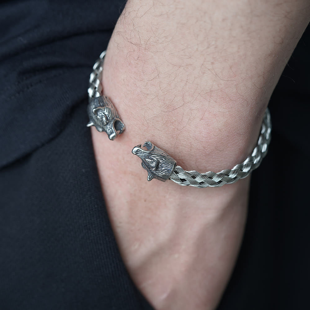FREE Today: Viking Century Wolf Head Stainless Steel Bracelet - image 1