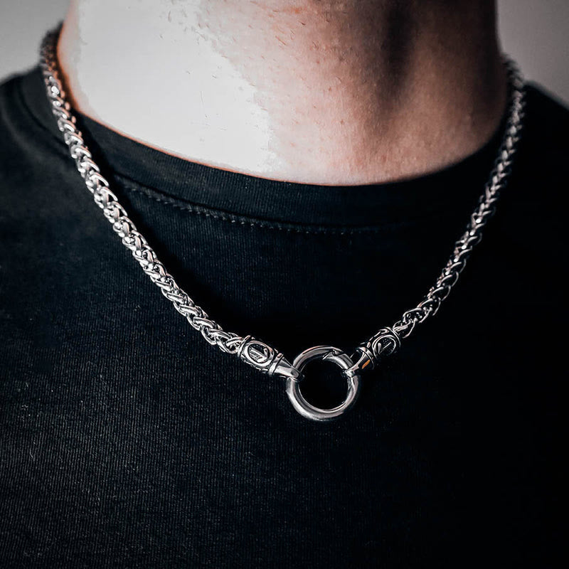 FREE Today: Nordic Raven skull Runed Necklace with O-Ring Clip Keel chain - image 1