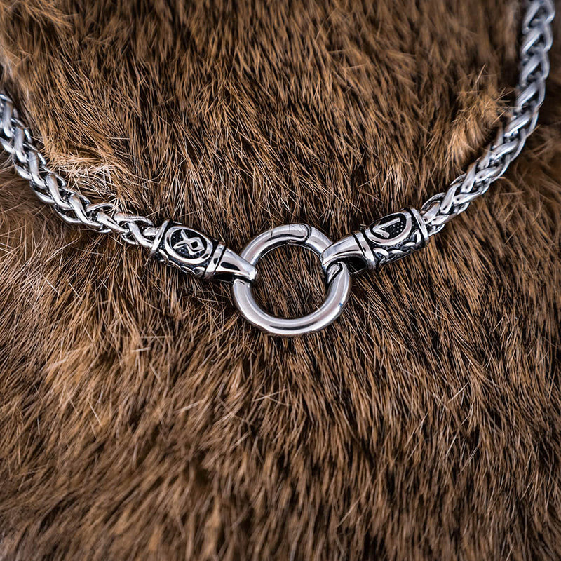 FREE Today: Nordic Raven skull Runed Necklace with O-Ring Clip Keel chain - image 3