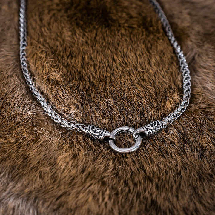 FREE Today: Nordic Raven skull Runed Necklace with O-Ring Clip Keel chain - image 4